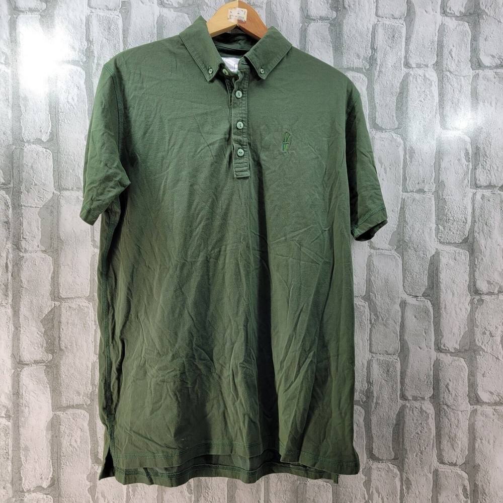 Grass Clippings Golf Polo Shirt Pima Cotton Green Mens Medium Athletic